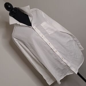 Michael Kors sz 15.5 x 32W, sz M white button front collared shirt